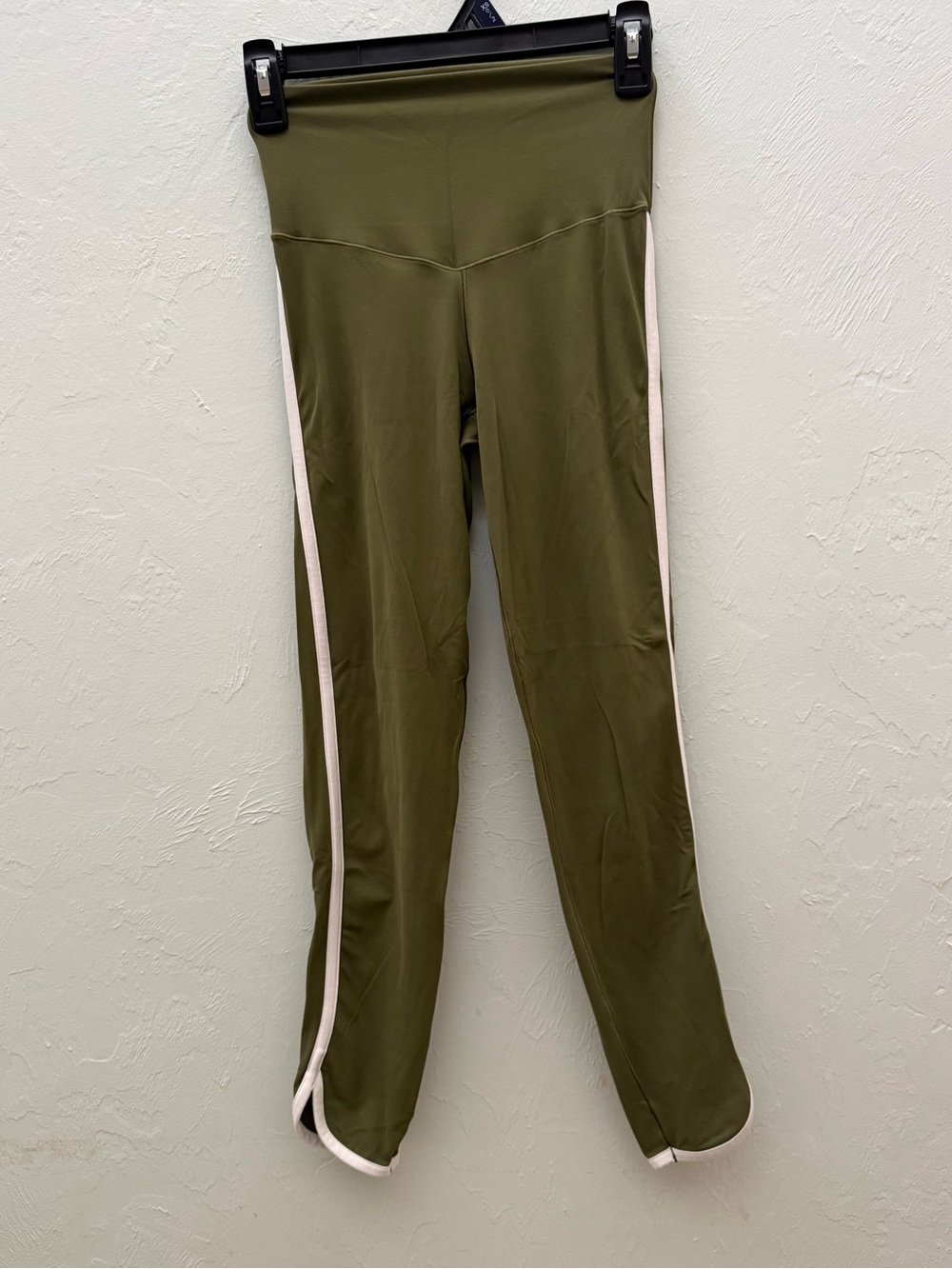 OFFLINE by aerie Olive Green Leggings with White Side Stripe